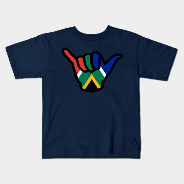 South Africa Chill Out Hand South African Flag Kids T-Shirt by BraaiNinja